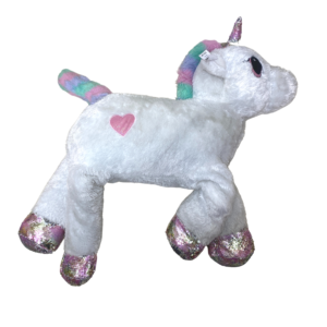 Peluche de unicornio,  Medidas: Ancho 43 cm y Alto 58 cm