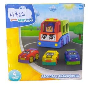 Carros de carrera y su transporte , Marca Build me up Maxi, Medidas: Ancho 23 cm  y Alto: 22 cm