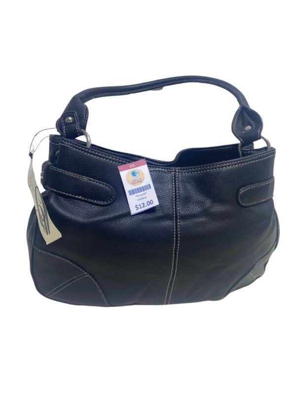 Cartera Color Negro Marca Nine West, Medidas 22cm de alto y 28cm de largo - Imagen 2