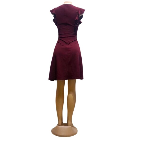 Vestido Paletoneado/ Rojo Vino Nuevo, Marca IHOT, Talla M - 38 cm de ancho - Imagen 2