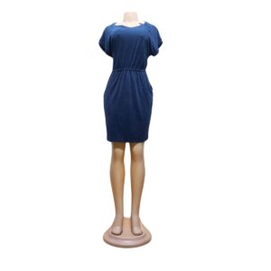 Vestido Sn Mangas/ Azul Marino, Marca HICONE HILLER, Talla L – 41 cm de ancho