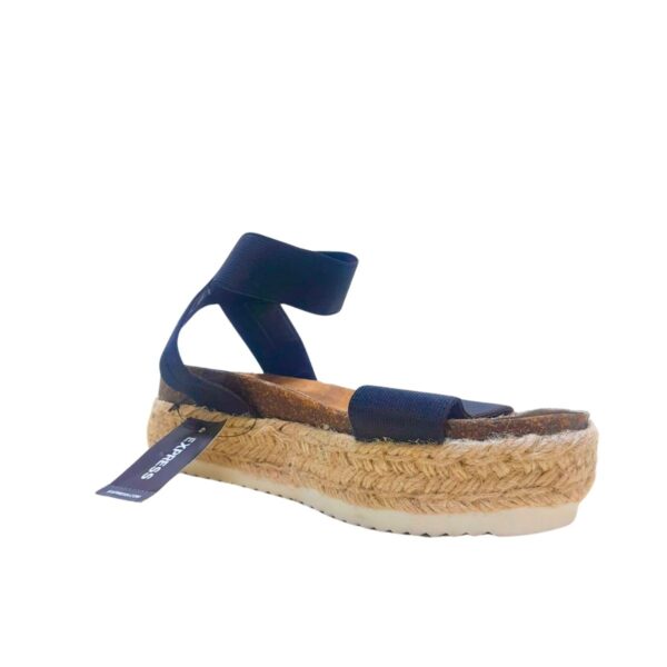 Sandalias De Plataforma De Yute, Marca EXPRESS, Talla 6W - 23 cm - Imagen 2