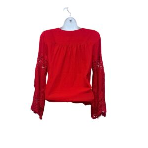 Blusa Manga Larga/Rojo Nuevo, Marca I-N-C, Talla S- 44 cm de ancho