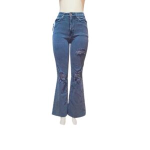 Jeans Dama Rasgado/ Negro Cenizo. Nuevo, Marca BDG, Talla 26 – 35 cm de ancho