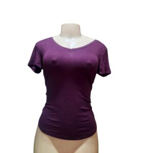 Blusa Slim/ Rojo Vino Nueva, Marca SERIOUSLY SOFT, Talla S-46 cm de ancho