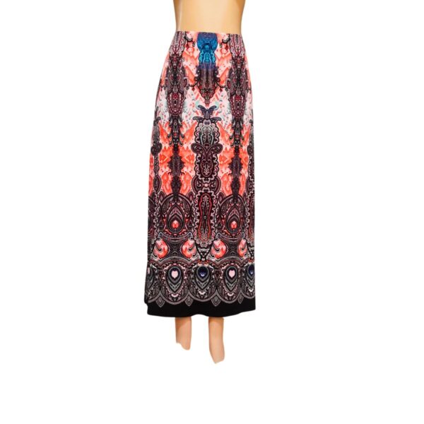 Falda Con Diseño Rustico/Multicolor Slim Nuevo, Marca ECI, Talla XL - 49 cm de ancho