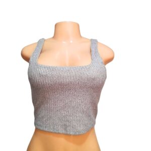 Top De Tirante/ Gris Nuevo, Marca ABERCROMBIE/FITCH, Talla S – 36 cm de ancho