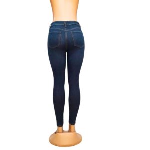 Jeans De Dama Slim Rasgado/ Azul Oscuro Nuevo, Marca SO, Talla W27 – 35 cm de ancho