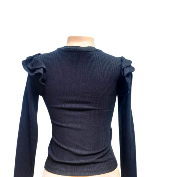 Blusa Manga Larga Slim Nuevo/ Negro, Marca CELEBRITY PINK, Talla XS - 29 cm de ancho - Imagen 2