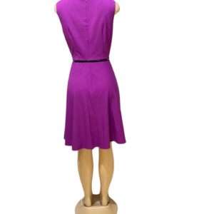 Vestido Morado con Cinturón Nuevo, Medidas 39cm de ancho y 97cm de largo, Marca AB estudio, Talla 10