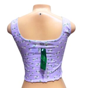 Top Floreado/ Morado Lila Nuevo, Marca SHEIN, Talla M – 34 cm de ancho