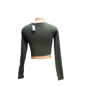 Top Manga larga/ Verde Oscuro Nuevo, Marca AEROPOSTALE, Talla M – 38 cm de ancho