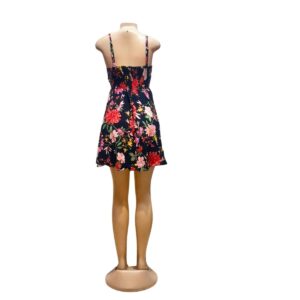 Vestido Floreado/Negro Nuevo , Marca OLD NAVY, Talla M – 38 cm de ancho