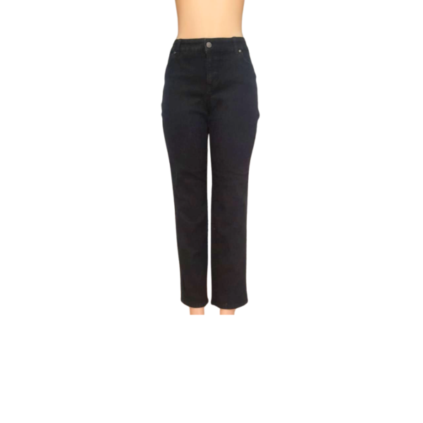 Jeans De Dama Negro/ Slim, Marca BANDOLIN, Talla 8 - 46 cm de ancho