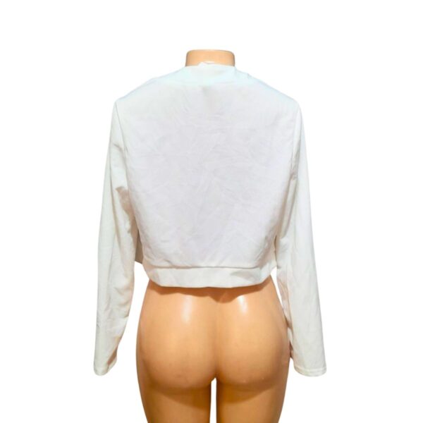 Chaqueta Blanca Casual, Marca SHEIN, Talla L - 40 cm de ancho - Imagen 2