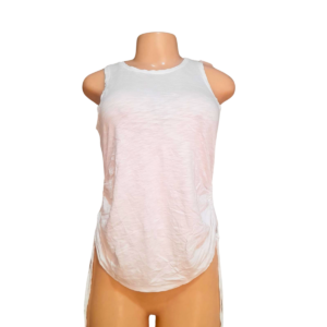 Blusa Sin Mangas Con Tirantes/ Blanca, Marca EXPRESS, Talla S – 43 cm de ancho