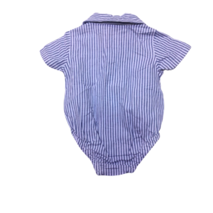 Mameluco Casual Rayado/ Nuevo, Marca WRANGLER, Talla 3M – 28 cm de ancho