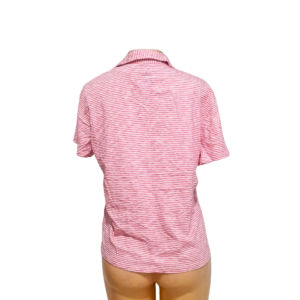 Camisa De Dama Rayada/ Rosa Vieja, Marca ST/JHONS/BAY, Talla XL – 56 cm de ancho