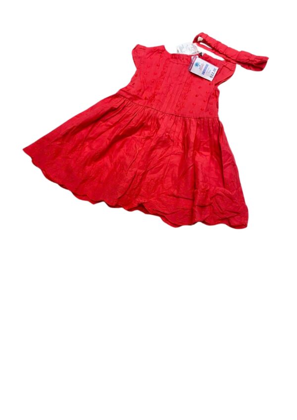 Vestido Fucsia , Medidas 26cm de ancho y 43cm de largo, Marca 3Pummes, Talla 9-12M - Imagen 2