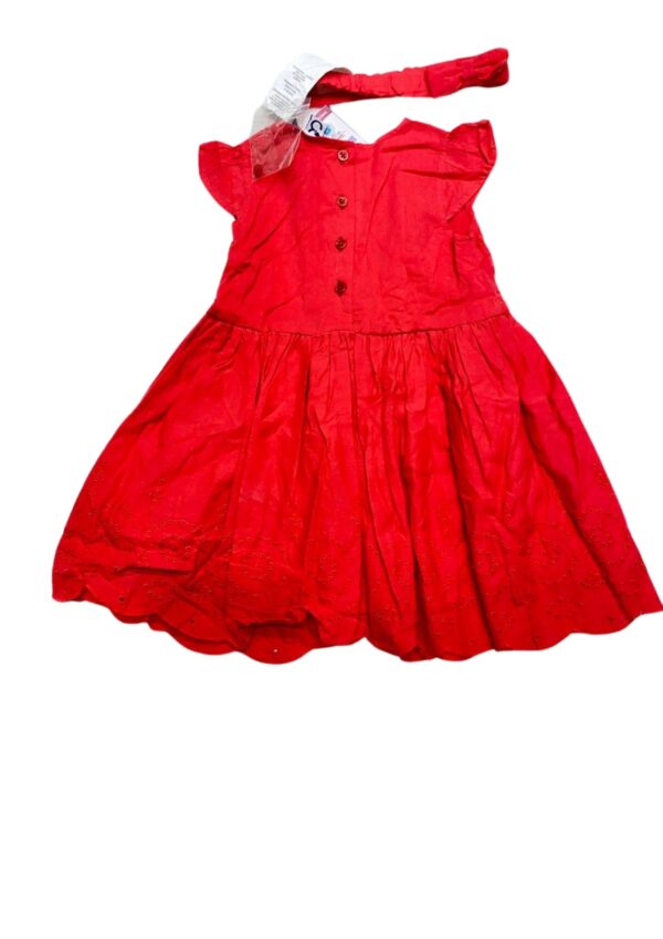Vestido Fucsia , Medidas 26cm de ancho y 43cm de largo, Marca 3Pummes, Talla 9-12M