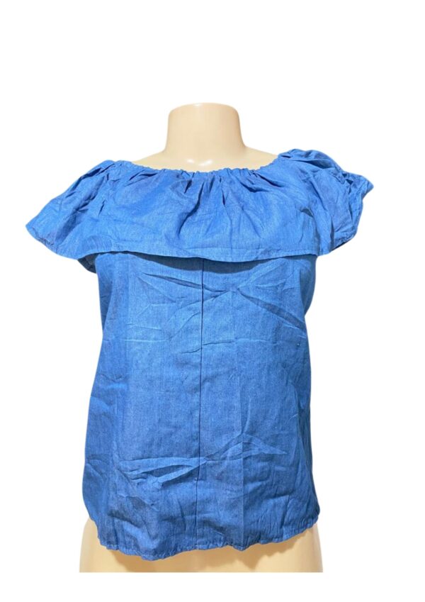 Blusa Azul, Medidas 46cm de ancho y 60cm de largo, Marca , Talla M