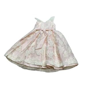 Vestido Rosado con Flores Nuevo,Medidas 23cm de ancho y 54cm de largo, Marca American Princess, Talla 2