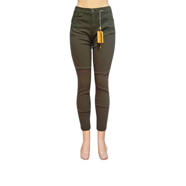 Jeans De Dama Verde Slim, Marca HYBRID, Talla XL - 46 cm de ancho