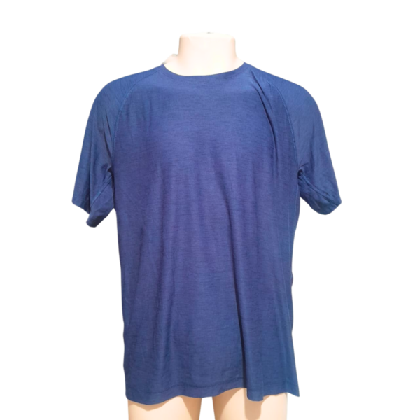 Camiseta Cuello Redondo Azul Oscuro/Deportiva, Marca OLD NAVY, Talla L - 62 cm de ancho