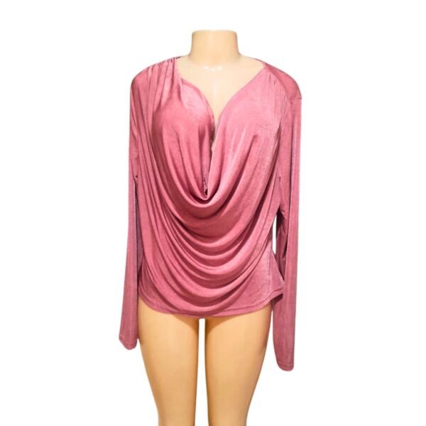 Blusa Manga Larga Rosa Vieja, Marca SHEIN, Talla 2XL - 62 cm  de ancho