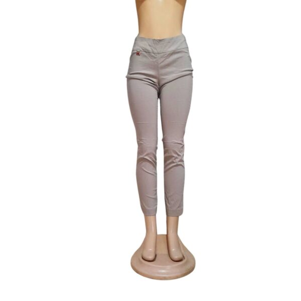 Pantalon Casual De Dama Gris Slim, Marca ALFANI, Talla 4 - 38 cm de ancho