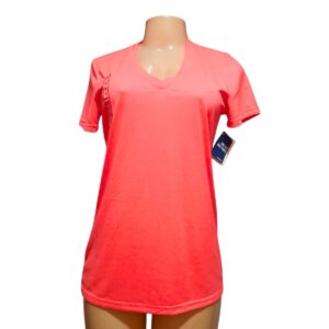 Camiseta Deportiva Rosa Fosforecente/ Nueva, Marca REEBOK, Talla M – 57 cm de ancho