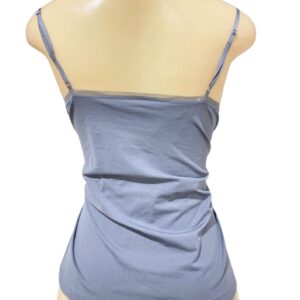 Blusa sin Mangas Gris,Medidas 39cm de ancho y 69cm de largo, Marca Anne Taylor, Talla S