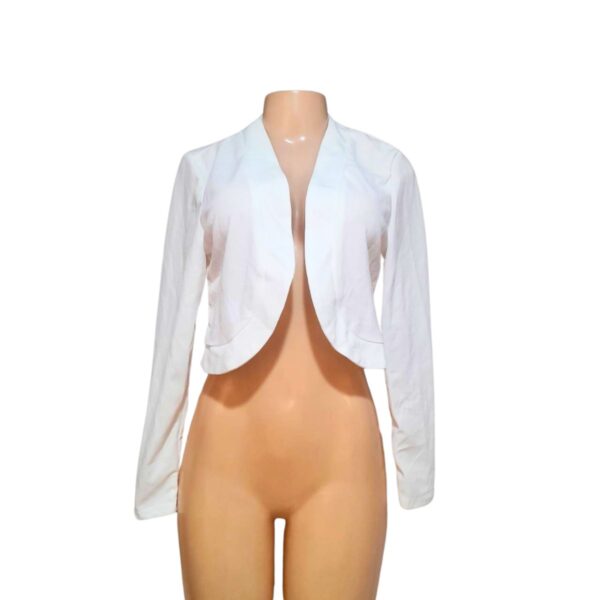 Chaqueta Blanca Casual, Marca SHEIN, Talla L - 40 cm de ancho