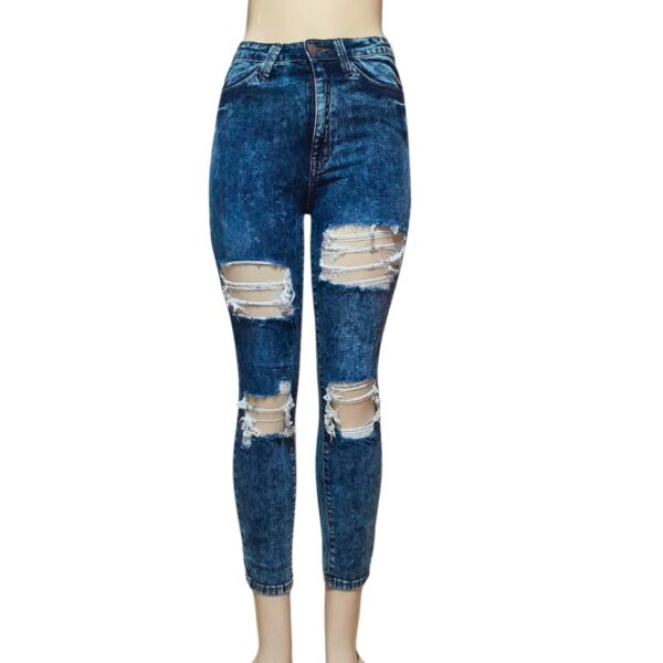 Jeans Rasgado Slim, Marca FASHION NOVA , Talla 26 - 36 cm de ancho