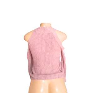 Blusa De Cuello Tortuga Manga Larga Rosa Vieja, Marca TIMING, Talla S – 37 cm de ancho