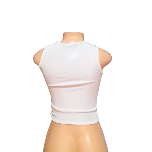 Top  Blanco Slim, Marca SAINT, Talla S - 30 cm de ancho - Imagen 2