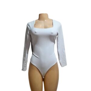 Body Blanco Manga Larga, Marca , Talla L – 41 cm de ancho