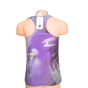 Camiseta Sin Mangas Deportiva Morada, Marca CHAMPION, Talla XL – 44 cm de ancho