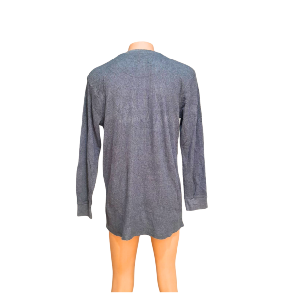 Camiseta Manga Larga Verde/Gris, Marca POLO, Talla XL - 59 cm de ancho - Imagen 2
