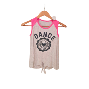 Blusa De Niña Gris, Marca JUSTICE/ACTIVE, Talla 12T – 40 cm de ancho