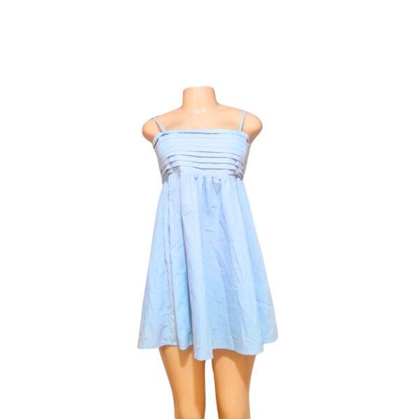 Blusa Olgada Celeste, Marca BlUE RAIN, Talla S - 40 cm de ancho