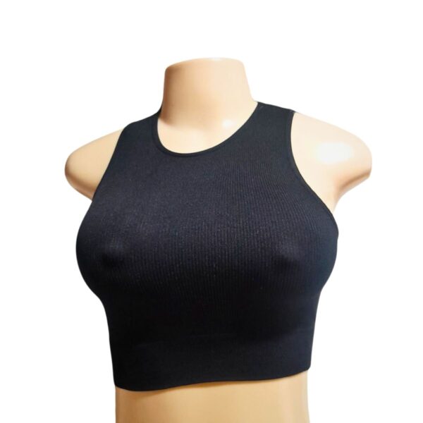 Top Negro Sin Mangas, Marca STREETWEAR, Talla S - 31 cm de ancho