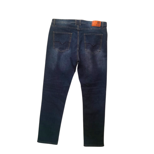 Jeans De Caballero Azul Oscuro, Marca R.R, Talla 40 - 55 cm de ancho - Imagen 2
