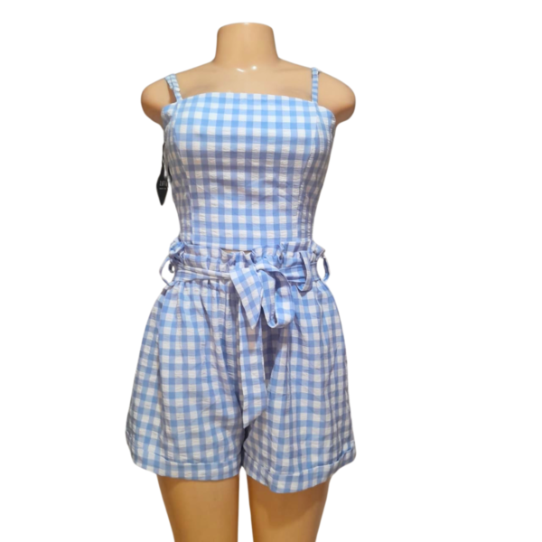 Conjunto Shor y Top/ Nuevo Cuadriculado, Marca ZAFUL, Talla L - 36 cm de ancho