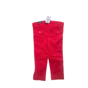 Pantalon Rojo De Niña, Marca GAP, Talla 2T – 28 cm de ancho