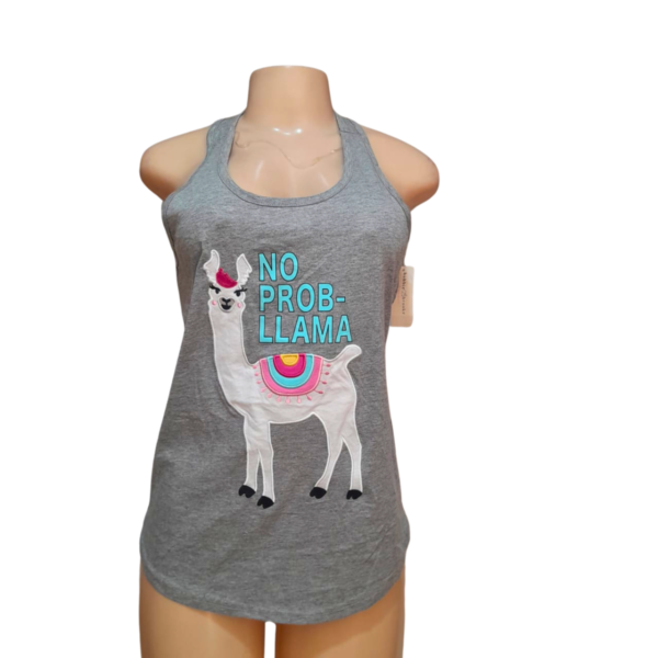 Blusa De Tirantes Gris , Marca BOBBIE BROOKS, Talla S - 45 cm de ancho