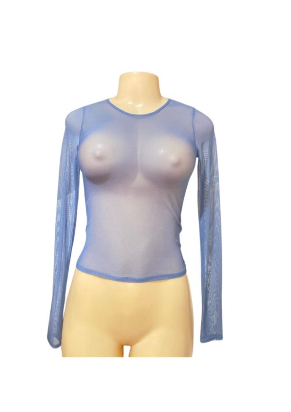 Blusa Transparente,Medidas 31cm de ancho y 53cm de largo, Marca American Eagle, Talla XS