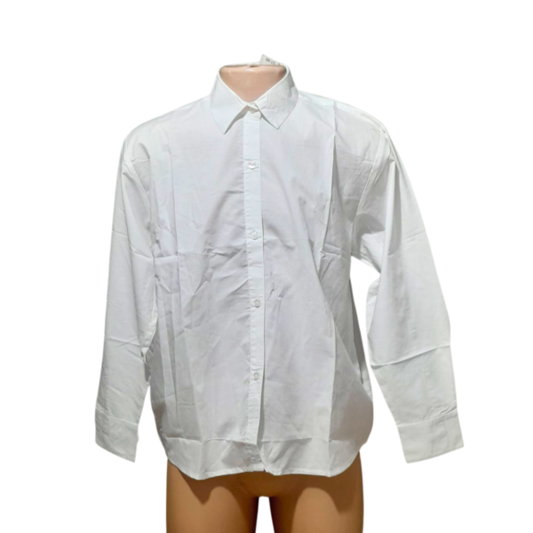 Camisa Manga Larga Blanca, Marca 4AURA, Talla M - 61 cm de ancho