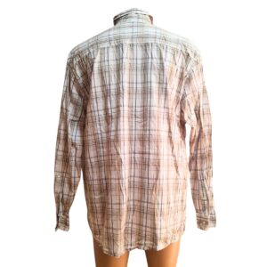 Camisa Manga Larga Cuadriculada, Marca WRANGLER, Talla XL – 68 cm de ancho