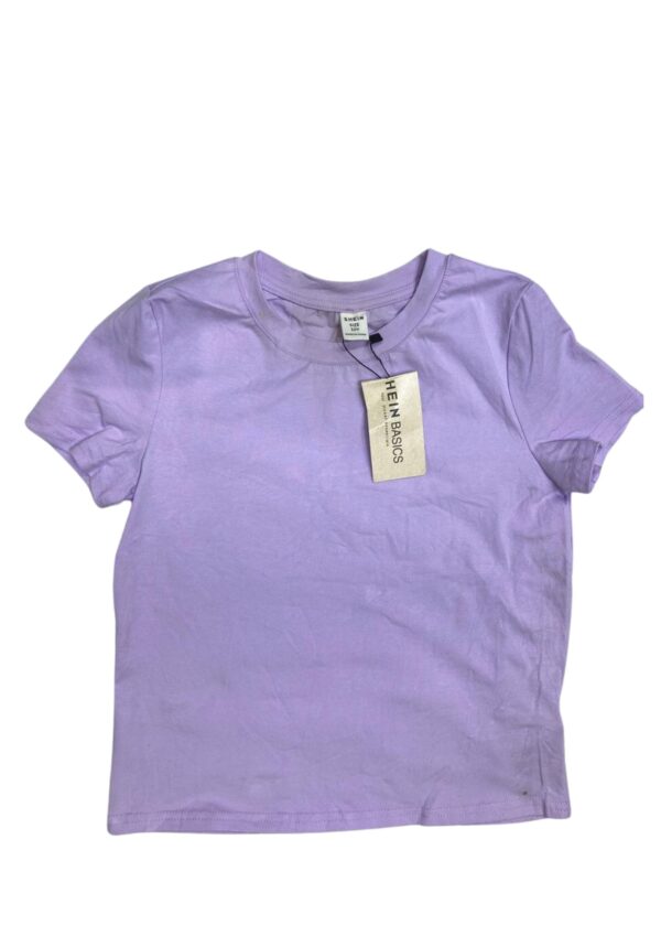 Blusa Morada de Niña,Medidas 39cm de amcho y 48cm de largo, Marca Shein, Talla 10